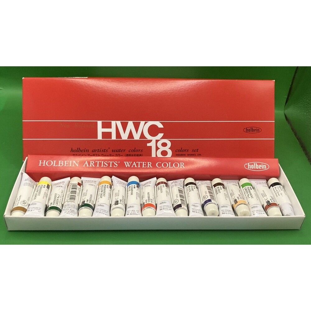 Holbein HWC Artists Watercolor Set Of 18 Colors 5ml 0.17 fl oz W403 - Picture 9 of 12